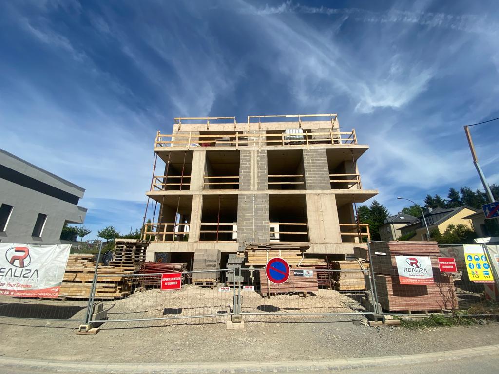 Résidences du parc à Hesperange, la construction du dernier lot est déjà bien avancée.